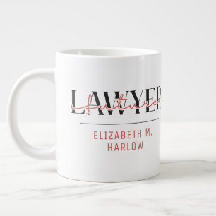 Caneca De Café Grande Nome de Advogado Futuro Personalizado