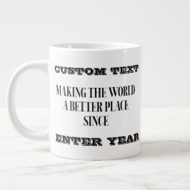 Caneca De Café Grande Nome de Aniversário Personalizado e Mug de Ano