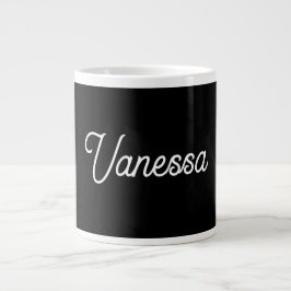 Caneca De Café Grande Nome de escrita manual profissional preto