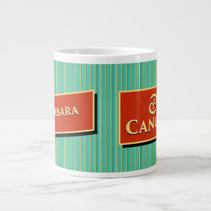 Caneca De Café Grande Nome e sinal Zodiac Barbara e Cancer