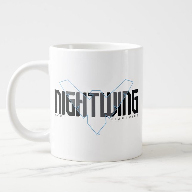 Caneca De Café Grande Nome Hi-Tech Gráfico do Nightwing (Esquerda)