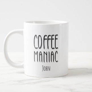 Caneca De Café Grande Nome Personalizado Café Maniac - Engraçado