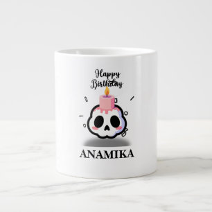 Caneca De Café Grande Nome Personalizado de Aniversário