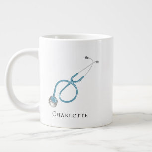 Caneca De Café Grande Nome personalizado do estetoscópio Médico Novida