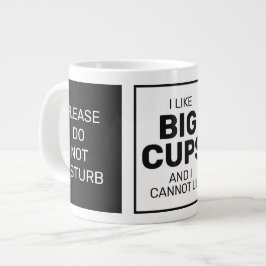 Caneca De Café Grande Nome personalizado e texto jumbo