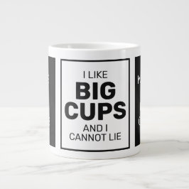 Caneca De Café Grande Nome personalizado e texto jumbo