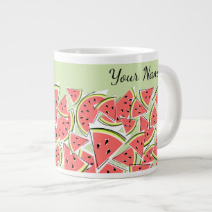 Caneca De Café Grande Nome Verde da Melancia