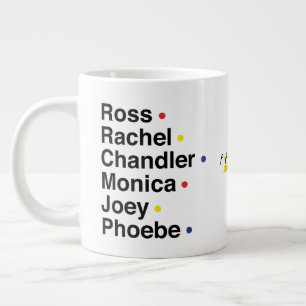 Caneca De Café Grande Nomes dos Personagens FRIENDS™