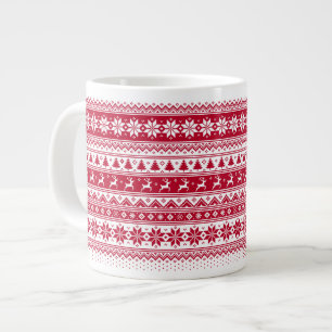 Caneca De Café Grande Nórdico - Jumbo MugV2 de Natal escandinavo