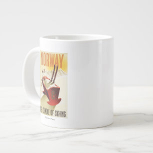 Caneca De Café Grande Noruega - O Berço do Esqui