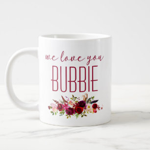 Caneca De Café Grande Nós Amamos Você Bubbie Floral