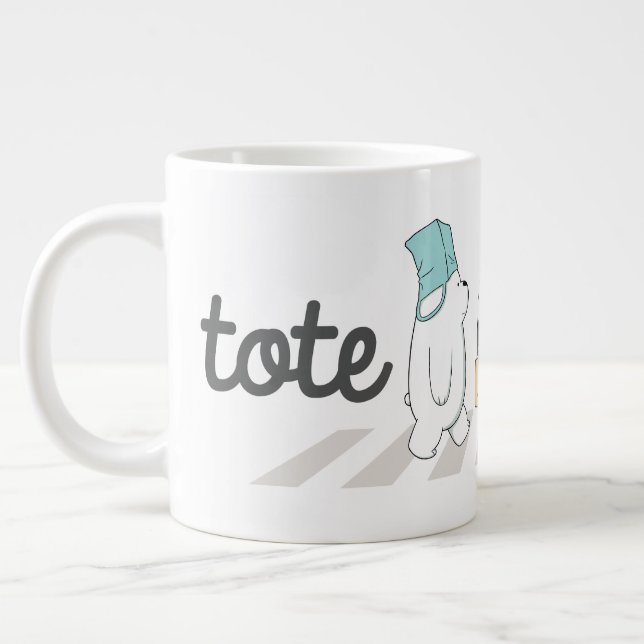 Caneca De Café Grande Nós Bare Bears - Vida Bolsa! (Esquerda)