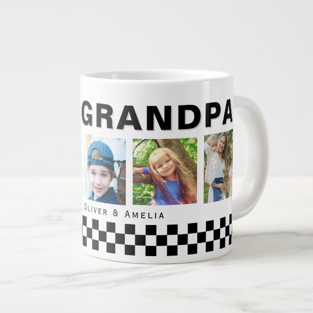 Caneca De Café Grande Nós te amamos vovô 5 Fotografias, Keepsasawn (Frente Esquerda)