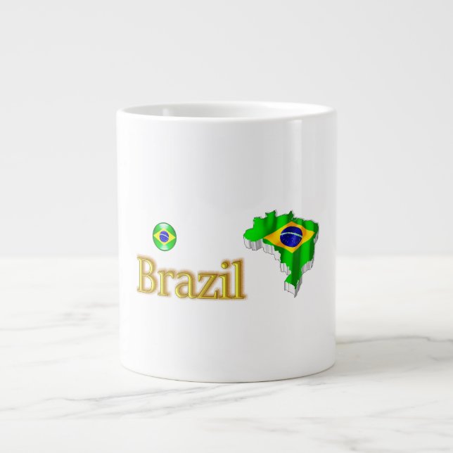 Caneca De Café Grande NOSSA CASA - coleção de design do BRASIL (Frente)