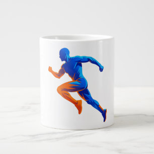 Caneca De Café Grande Notas Musicais de Microfone Desenho Retro de Canto
