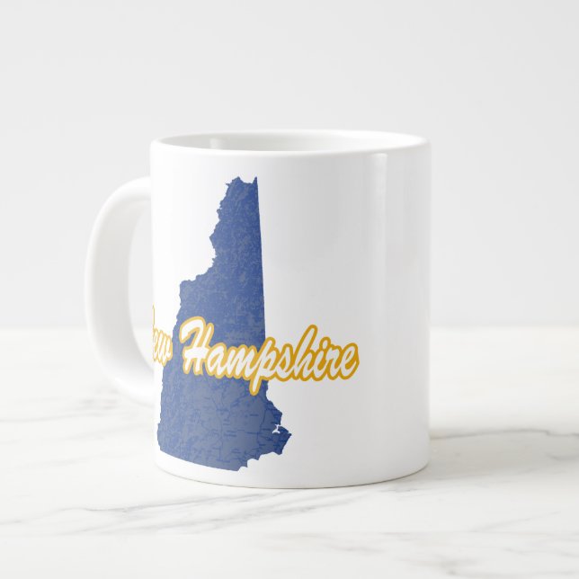 Caneca De Café Grande Nova Hampshire (Frente Esquerda)