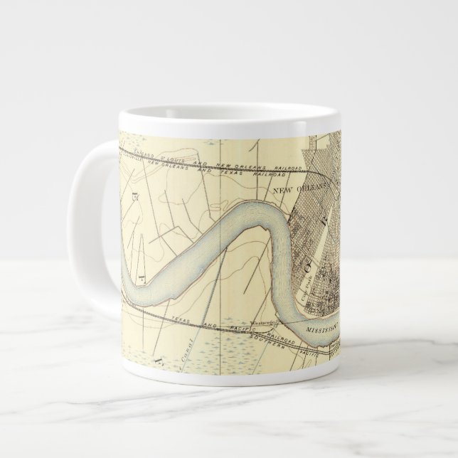 Caneca De Café Grande Nova Orleans 1891 Café Mug (Frente Esquerda)