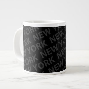 Caneca De Café Grande Nova York - Cinza Escura Padrão
