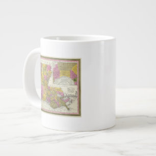 Caneca De Café Grande Novo Mapa Da Louisiana 3