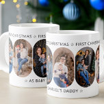 Caneca De Café Grande Novo papai Primeiro Natal 6 Foto Arredondada Lozen<br><div class="desc">Primeira caneca de fotos de Natal para novo papai ou como presente de fotos de anúncio de nascimento. O design apresenta 6 fotos e texto totalmente editável para que você personalize o que quiser. Suas fotos são exibidas no formato de retrato 16:9 e o modelo de foto as exibirá automaticamente...</div>