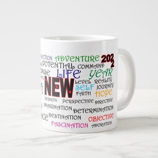 Caneca De Café Grande Novo Para 2022! (Frente Esquerda)