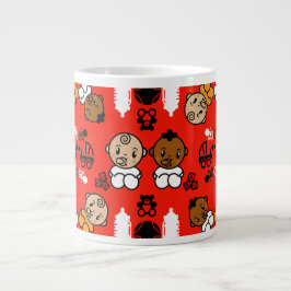 Caneca De Café Grande Novo presente de bebê laranja único