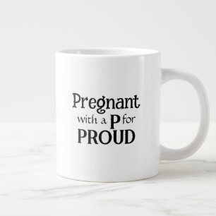 Caneca De Café Grande Novo presente de tipografia da mãe grávida e orgul