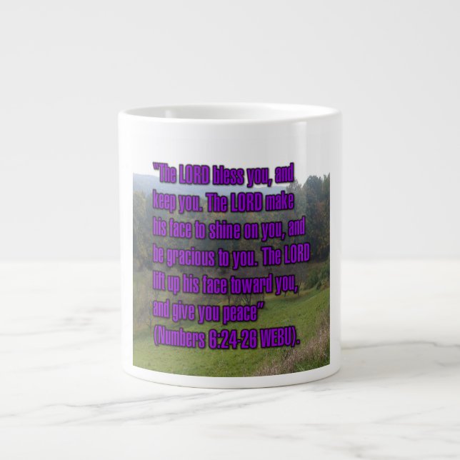 Caneca De Café Grande Números 6:24-26 WEBU Mug (Frente)