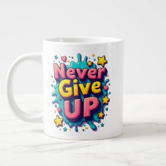 Caneca De Café Grande Nunca Desistir