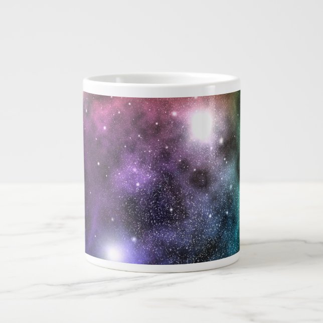 Caneca De Café Grande Nuvens de Espaço (Frente)
