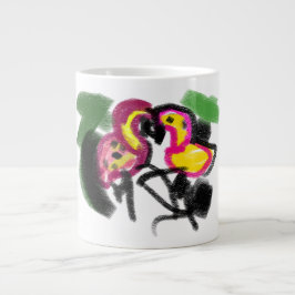 Caneca De Café Grande O amor de Flaming