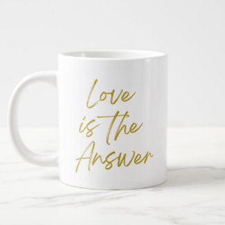 Caneca De Café Grande O amor é a resposta 20 oz Jumbo Mug