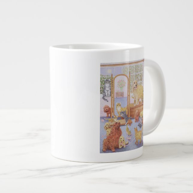 Caneca De Café Grande O amor não conhece limites (Frente Esquerda)