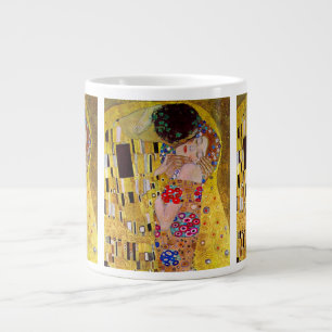 Caneca De Café Grande O Beijo de Gustav Klimt, Vintage Art Nouveau