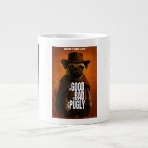 Caneca De Café Grande O Bom, o Mau & o Pugly Paródia de Filme
