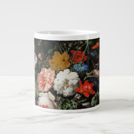 Caneca De Café Grande O Buquê derrubado de Abraham Mignon