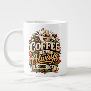 Caneca De Café Grande O Café É Sempre Uma Boa Ideia