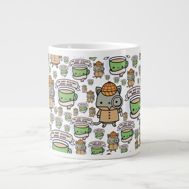 Caneca De Café Grande O Clube do Livro Misterioso Cozy Mug (Frente)