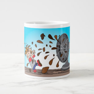 Caneca De Café Grande O cocô atingiu o ventilador