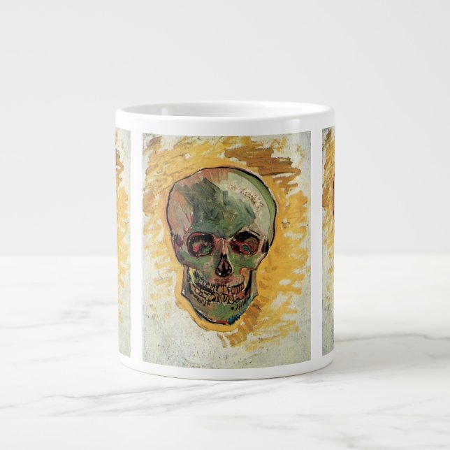 Caneca De Café Grande O crânio de "Ainda vida" de Vincent van Gogh (Frente)