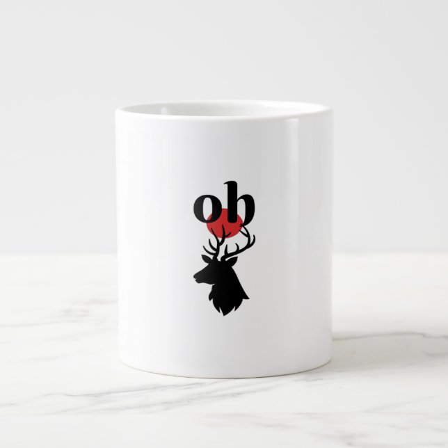 Caneca De Café Grande O Dear O Dear Red Artistic Expression  (Frente)