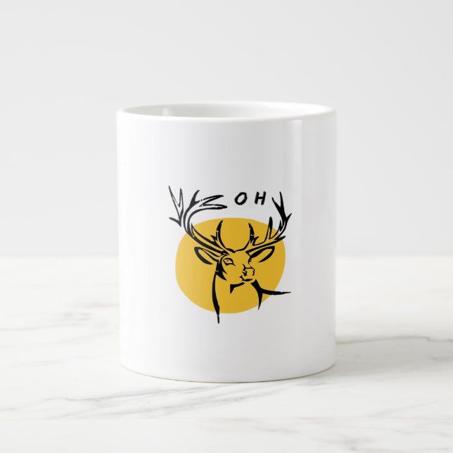 Caneca De Café Grande O Dear O Dear Yellow Artistic Style  (Frente)