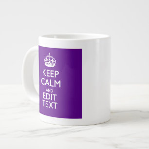 Caneca De Café Grande O Decor Roxo Mantém Calmo E O Texto Facilmente