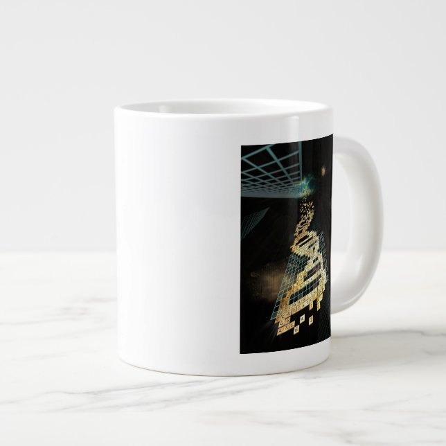 Caneca De Café Grande O deus não joga os dados 2014 (Frente Esquerda)