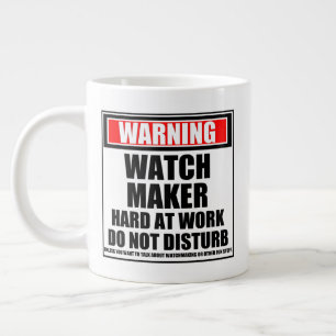 Caneca De Café Grande O Duro De Aviso Do Observador No Trabalho Não Inco