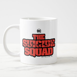 Caneca De Café Grande O Esquadrão Suicida   Logotipo vermelho e preto
