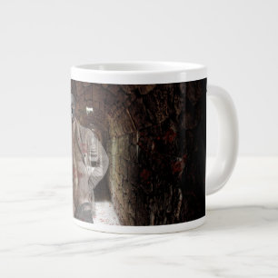 Caneca De Café Grande O fantasma transparente de SlipperyJoe no Hallowee
