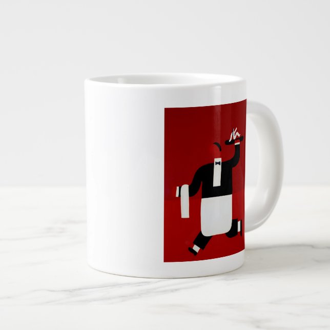 Caneca De Café Grande O garçom 1998 (Frente Esquerda)