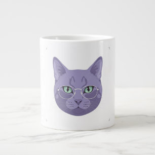 Caneca De Café Grande O Gato Mestre Zen