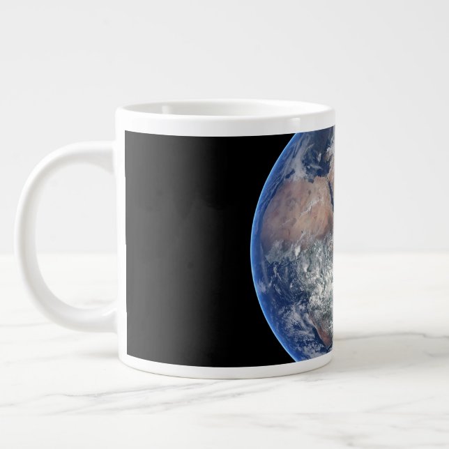 Caneca De Café Grande O Hemisfério Leste No Planeta Terra. (Esquerda)